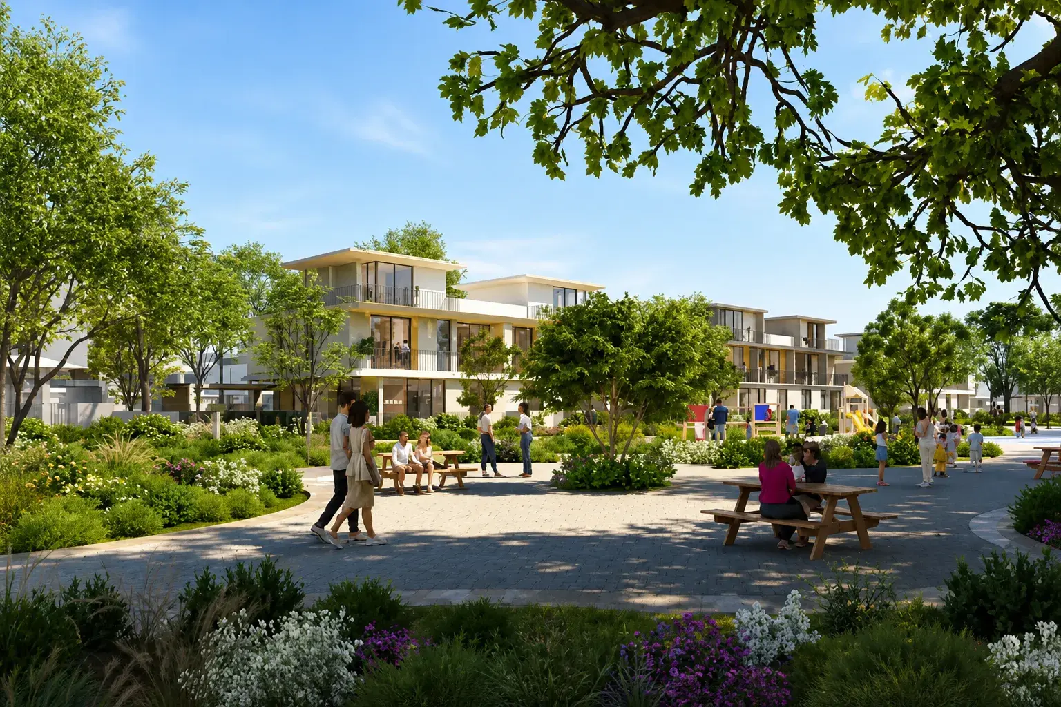 Alva at The Valley by Emaar, community park with playground and picnic areas
