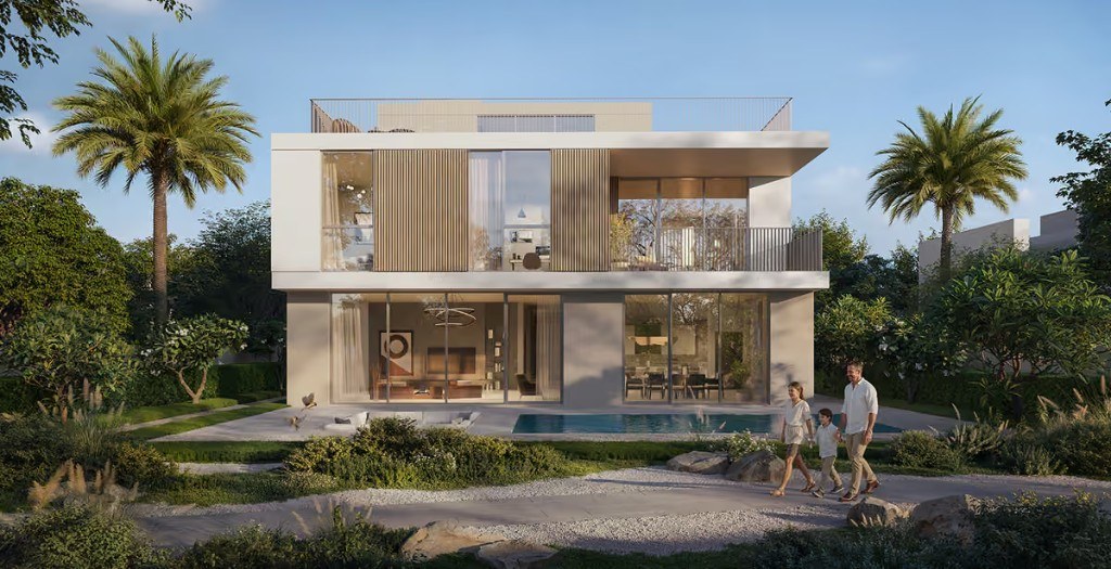 Avelia at The Valley by Emaar — contemporary villa architecture with private pool