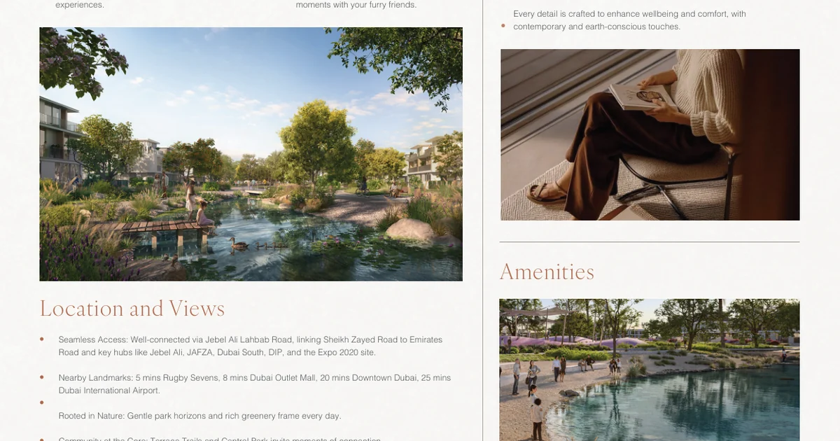 Avelia Price List for Avelia at The Valley by Emaar