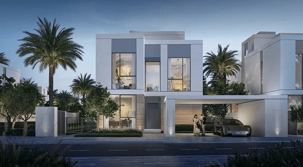 Contemporary four-bedroom villa facade at Avelia at The Valley by Emaar