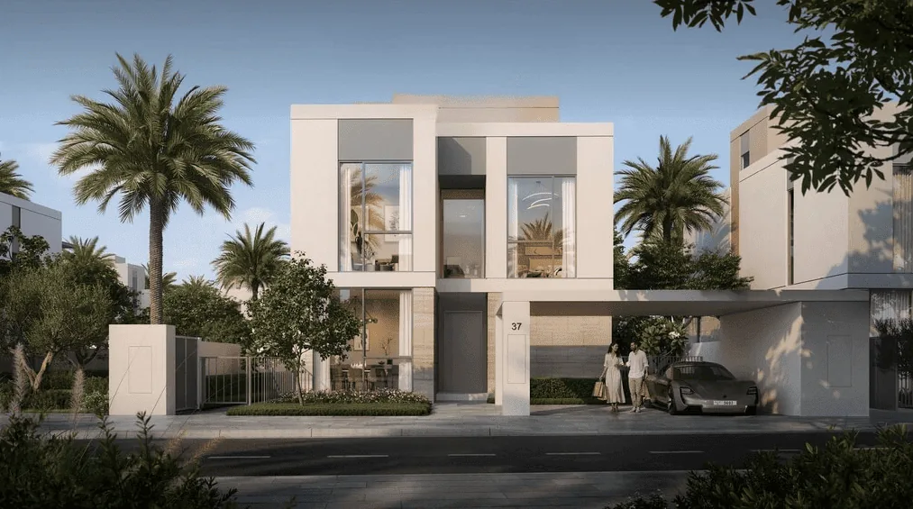 Four-bedroom villa front elevation at Avelia at The Valley by Emaar