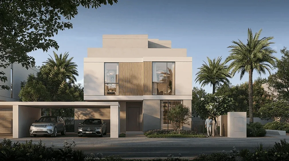 Five-bedroom villa entrance at Avelia at The Valley by Emaar