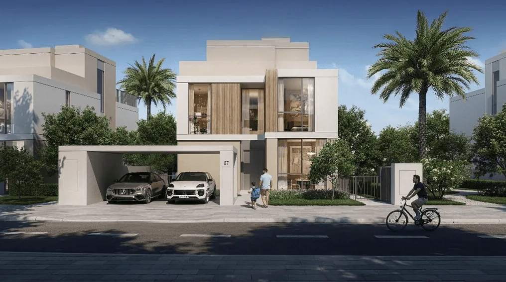 Five-bedroom villa front elevation at Avelia at The Valley by Emaar