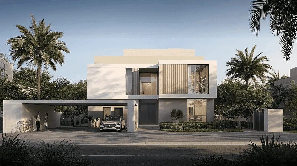 Villa front elevation at Avelia at The Valley by Emaar