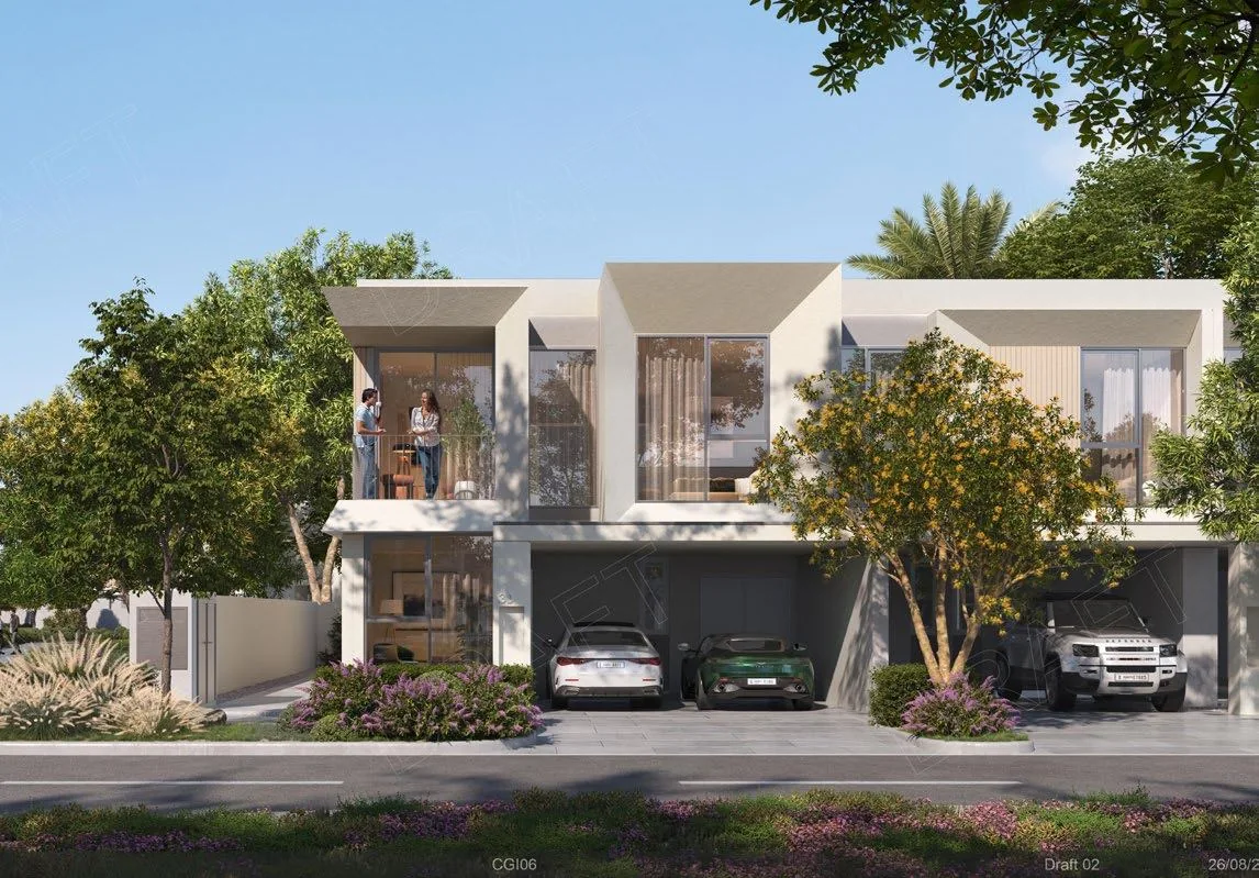 Four-bedroom townhouse exterior at Vindera at The Valley by Emaar